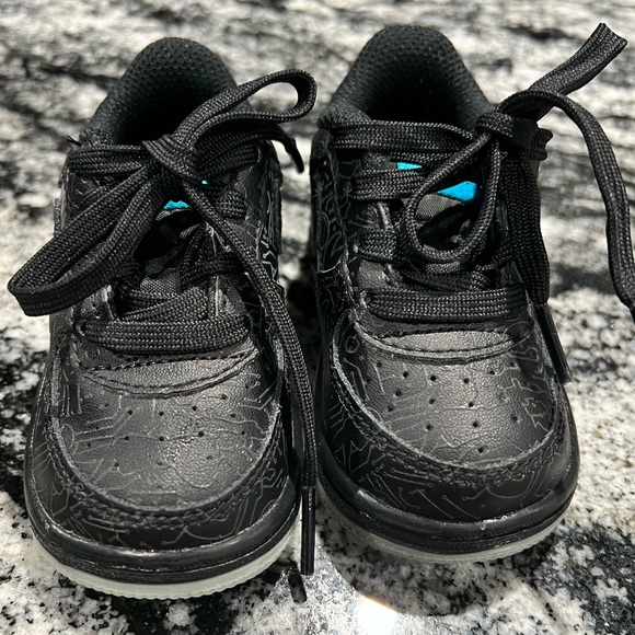 Space Jam x Air Force 1 '07 TD 'Computer Chip' Black Sneakers For Baby Size 4C - Picture 4 of 12
